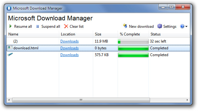 Large file downloader for pc
