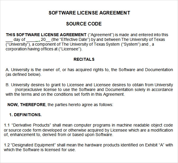 Free Software License Agreement